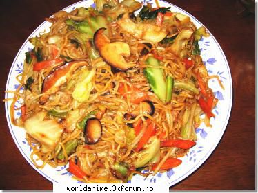 Bucataria Japoneza - iachisoba paste cu legume proaspete pentru - Japonia