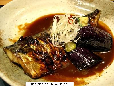Bucataria Japoneza - saba miso ( macrou cu miso sos de soia si soga ) - Japonia