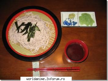 Bucataria Japoneza - Soba cu dashi si wsabi Pastele numite soba in - Japonia