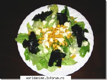 Bucataria Japoneza - Salata verde alge ,porumb si maioneza Aceasta - Japonia