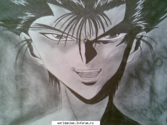 Desenele mele-Dozo va rog - Yusuke Urameshi - Fan art