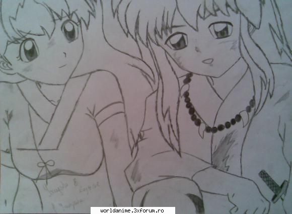 Desenele mele-Dozo va rog - Inuyasha si Kagome - Fan art