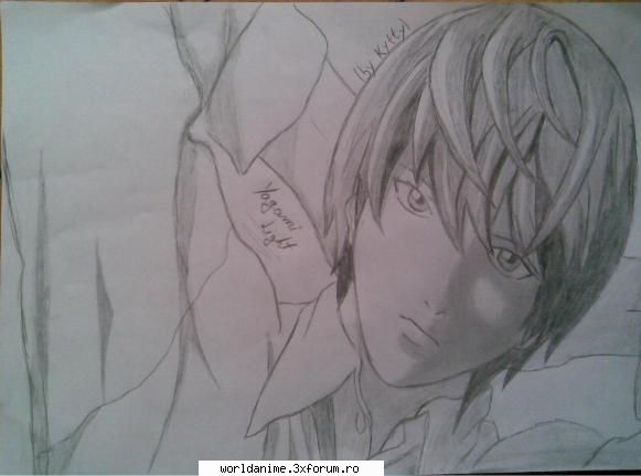 Desenele mele - cateva personaje din death note: Light - Fan art