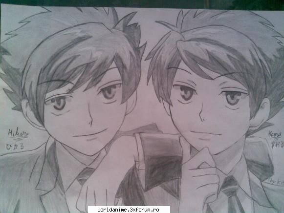 Desenele mele - i-am mai facut shi pe Hikaru shi Kaoru(din Ouran - Fan art