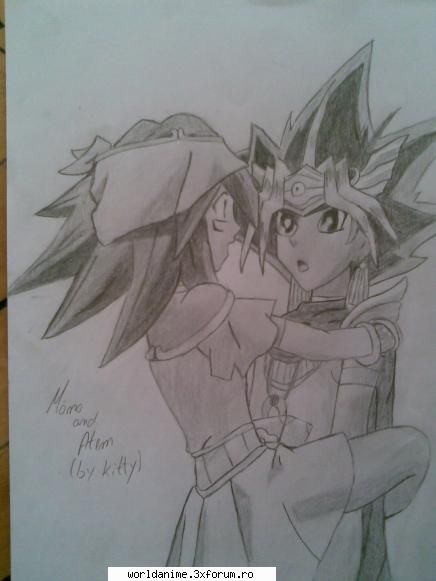 Desenele mele - mana si atem(aici am dato-n bara cu fata lui =( - Fan art