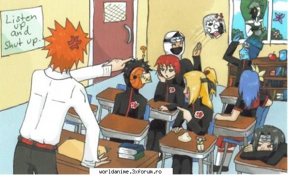 cele mai funny poze - Akatsuki summer school - Naruto