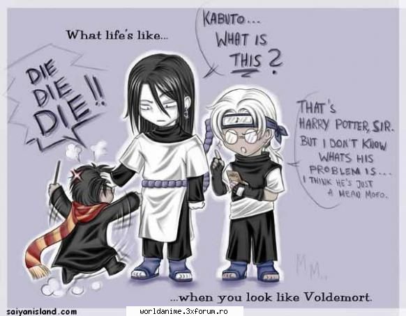 cele mai funny poze - atakul lui Harry Potter - Naruto